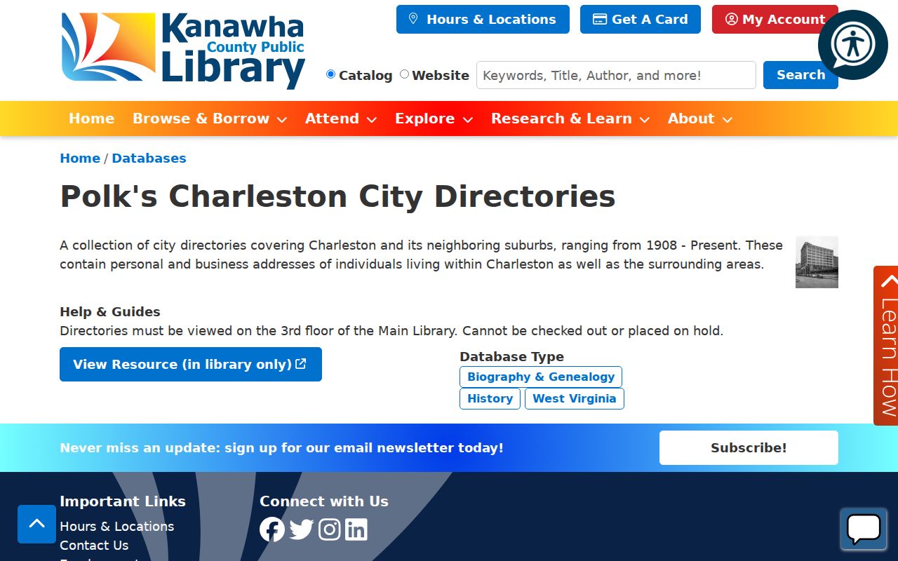 KCPL Polk Charleston city directory collection covering neighboring suburbs