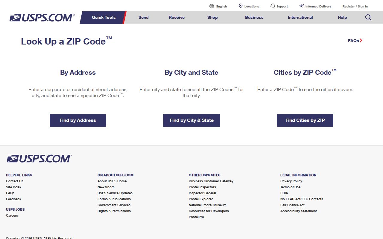 USPS ZIP Code Lookup for South Charleston postal verification